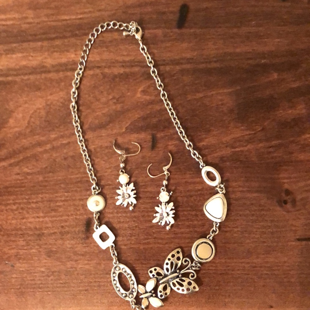Short necklace. Very unique with butterflies.
